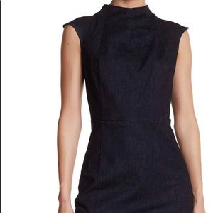 Alexia Admor Denim Bodycon Dress with side split